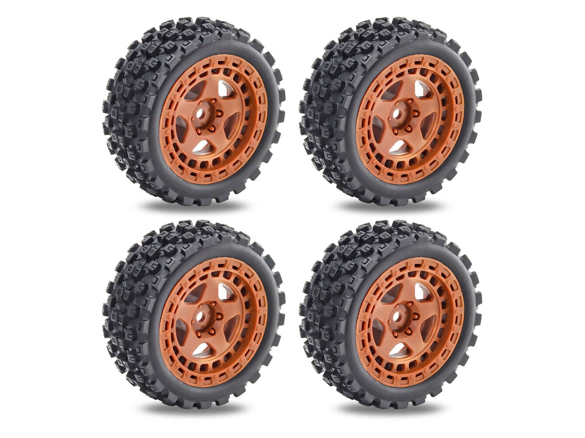 White4pcs Upgraded Tires Wheel Rims For Arrma 1/18 2s Typhon Grom Rc Cars Vehicles Models Spare Parts Accessories