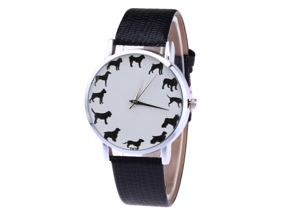 Reloj De Pulsera De Cuarzo Con Correa De Cuero Pu Unisex Zhoulianfa T416-yx Negro
