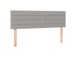 Maison Exclusive - Cabeceros 2 Unidades Tela Gris Claro 72x5x78/88 Cm