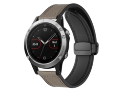 Bracelete Para Garmin Fenix 8 / 7x / 6x / 5x (22mm) - Silicone Magnético - Padrão Crazy Horse Taupe