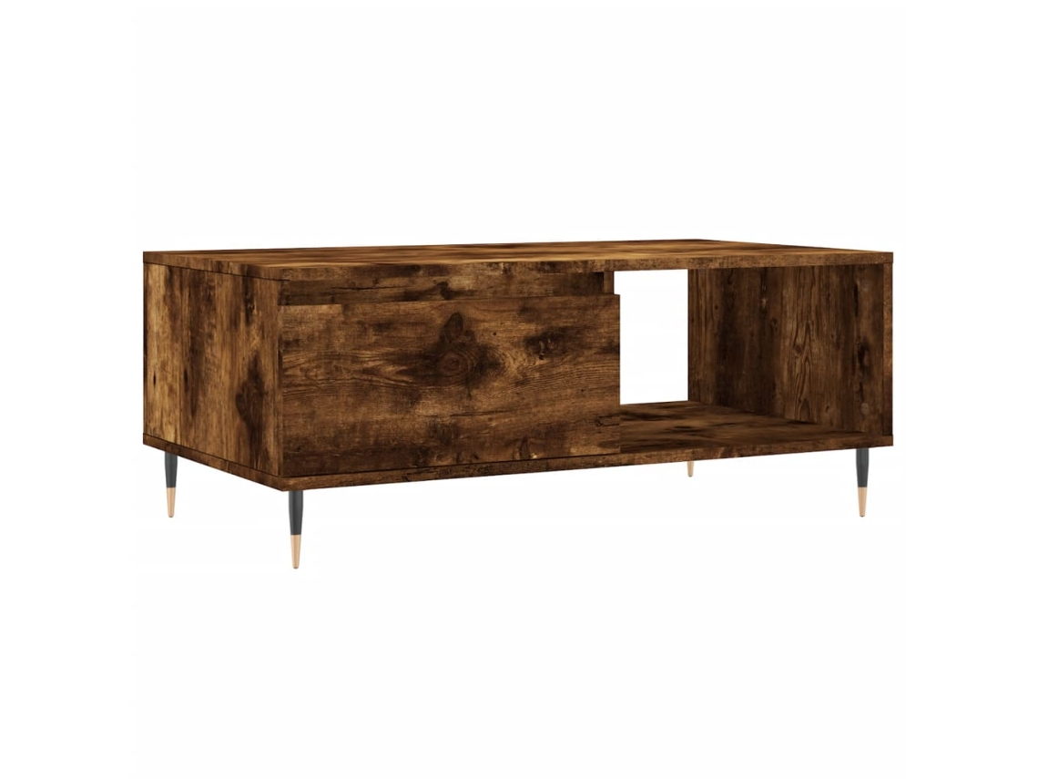 Maison Exclusive - Mesa De Centro Madera Contrachapada Roble Ahumado 90x50x36,5 Cm