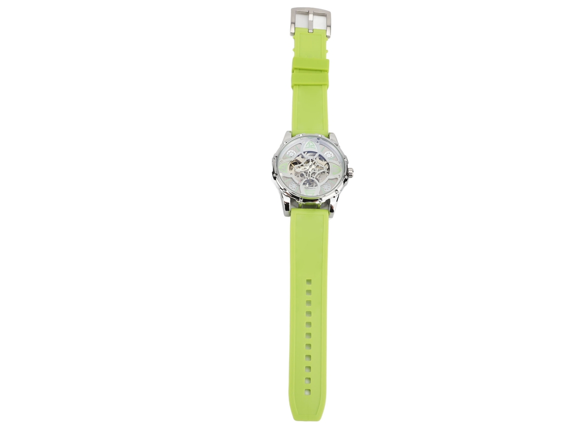Reloj Mecánico Automático Esqueletizado Con Correa Doble De Silicona, Resistente Al Agua Hasta 30 Metros.