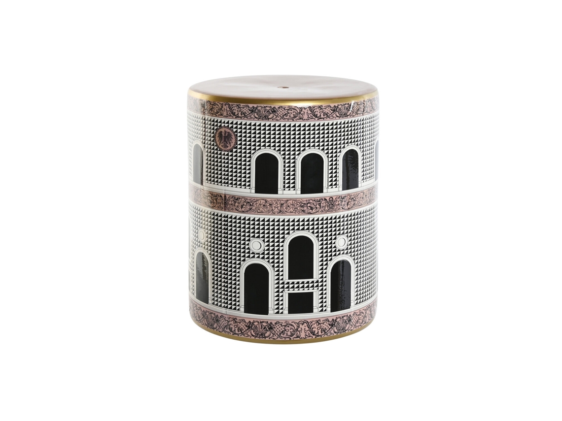 Mesita Auxiliar Porcelana Puertas 33x33x42,5cm