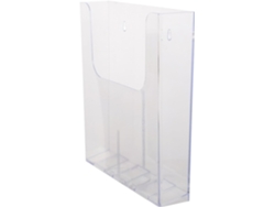 Soporte De Pared De Acrílico Transparente Tamaño A6 Para Folletos, Organizador De Documentos Colgante Sin Necesidad De Taladrar...
