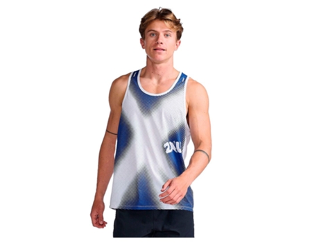 Camiseta sin Mangas de Hombre para Fitness 2XU Speed Singlet Azul (XL)