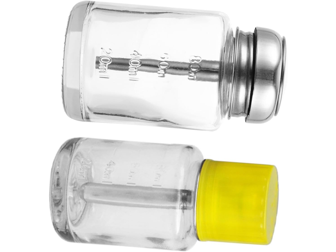 2pièces Flacons Transparents Vides Para Vernis À Ongles De Stockage De Liquide De Voyage Lot