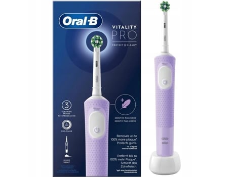 ORAL-B Vitality Pro Cepillo de Dientes Eléctrico Morado 1 Cabezal