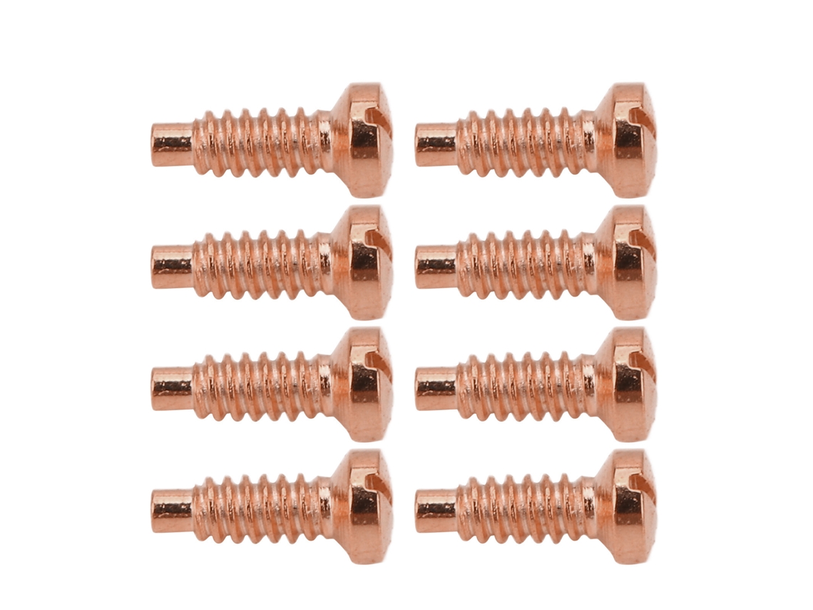 8 Tornillos Para Tapa Trasera De Reloj De Acero Inoxidable En Oro Rosa