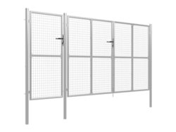 Maison Exclusive - Puerta De Jardín De Acero 400 X 150 Cm Color Plata