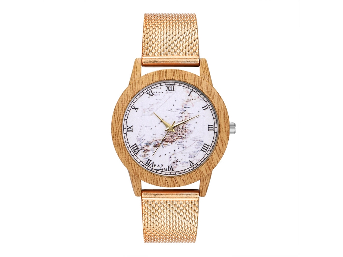 Reloj De Pulsera De Silicona Zhoulianfa Con Números Romanos, Unisex, Informal, Oro Rosa.