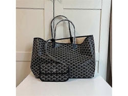 Bolso Tote De Cuero Para Mujer Grande Impermeable Con Cremallera Bolsa Oficina Regalo M Negro