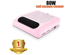 Aspiradora de uñas Diamond, potente, 80 W, 110 V-220 V, con recolector de uñas, tamaño grande, manicura - Modelo rosa