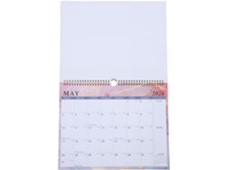 Calendario de pared anual 2026, 18 meses, para colgar, papel resistente, formato horizontal, calendario Gokoco