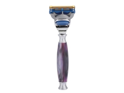 Navaja Manual Para Barba Hombres Rasuradora De Seguridad Eliminación De Pelo Facial Morado