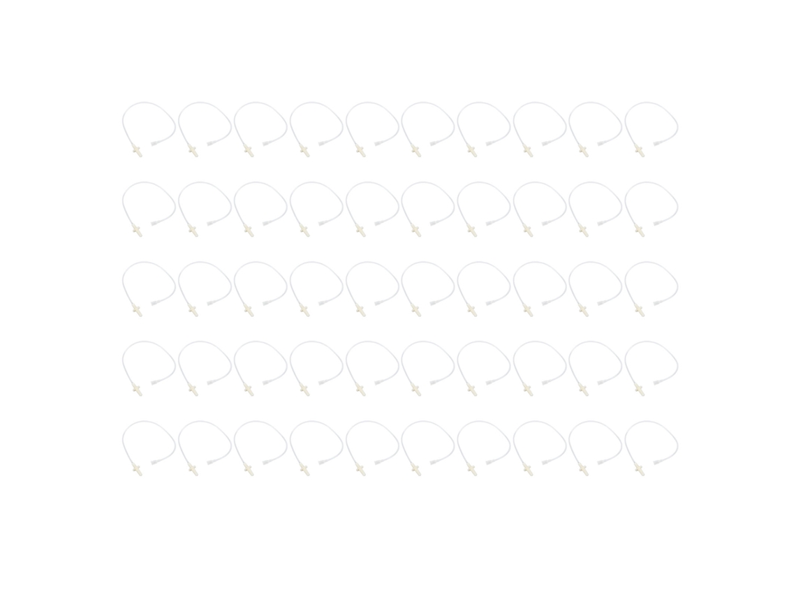 50 piezas de manguera de extensión de aguja para tubo de infusión veterinaria de 25 cm