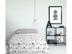 Sábana Encimera Con Funda De Almohada Cama 105 Algodón Extra Suave Fabricado En España House Animals ICEHOME