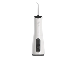 Irrigador Eléctrico Blanco Cinco Boquillas Multifunción, Cuatro Modos Pulso Para Limpieza Profunda Interdental Eficiente.
