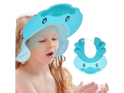 Gorro De Baño Para Bebé, Visera Ajustable Para Lavar El Cabello, Funda De Silicona Suave Para Champú Para Niñas Y Niños (azul Pato)