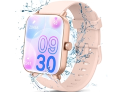 Reloj inteligente IDW19 con monitorización de frecuencia cardíaca, sueño y oxígeno en sangre, corrección de frecuencia cardíaca, rosa GODTVAGT