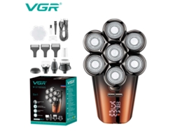 Set de afeitadora multifuncional 5 en 1, cortapelos eléctrico lavable para aclarar cabezas calvas. MDUG