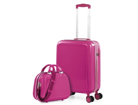 Juego De Maletas Pc ITACA Stickers fucsia (40X55x20 Cm - 34L)