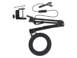 Lámpara LED con lupa de 5x y soporte de clip para tatuajes y belleza