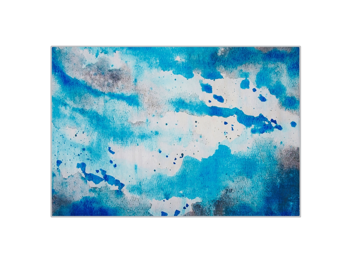 Alfombra de pelo corto BELIANI Bozat de Poliéster Azul 140x200