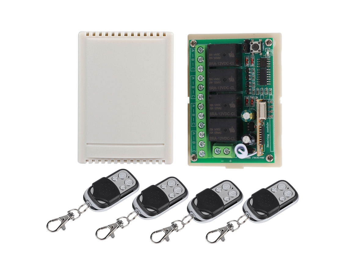 Yncm-interruptor De Relé Con Control Remoto Inalámbrico 4 Vías