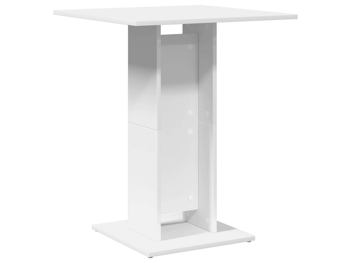 Mesa de bistró Maison Exclusive, derivada de madera blanca, 60 x 60 x 75 cm