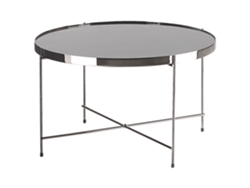 Mesa De Centro Beliani Lucea De Vidro De Segurança (temperado) Preto 63x63x38
