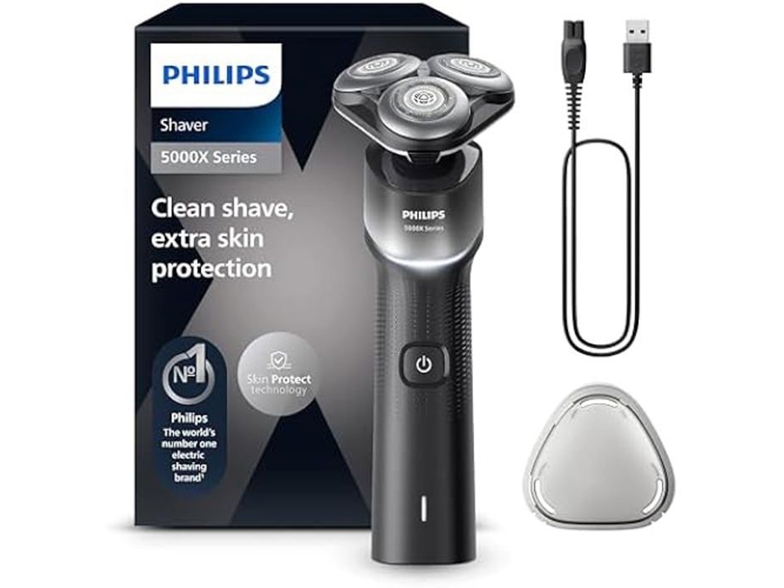 Afeitadora eléctrica - PHILIPS - Serie 5000X - 100 resistente al agua - Tecnología SkinProtect - Cabezal flexible 360°
