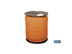 Carrete cuerda tr. helicoidal 8mm 200 mts rojo/amr