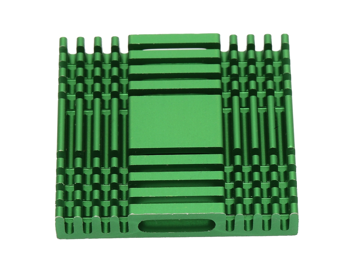 2026as-5pcs Disipador De Calor De Aluminio Vacío Para Cpu Chip Electrónico 37*37*6 (verde)