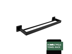 Juego de herrajes para baño, acabado negro mate, incluye estante de pared, toallero y porta batas de 40"