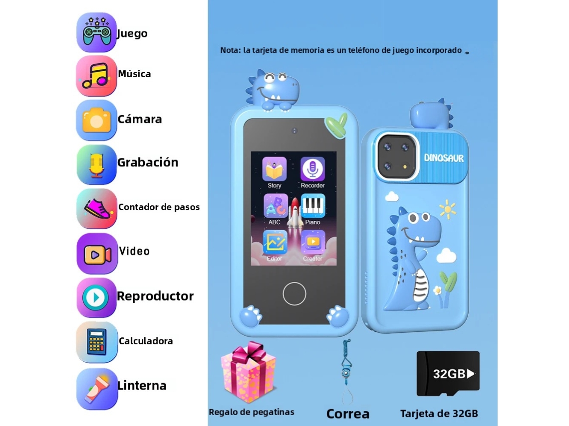 Móvil de cuna de unicornio (azul) con 20 historias y 10 juegos para smartphone