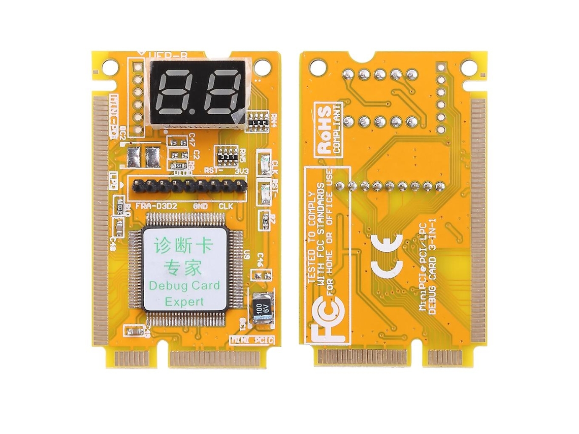 Cuaderno de diagnóstico de tarjeta postal, analizador de Pc, Pci, Pci-e, Lpc, diseño de Pcb de 4 capas ALLINLESS