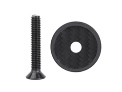 Tapón De Manillar De Fibra De Carbono Con Tornillo Para Bicicletas De Montaña