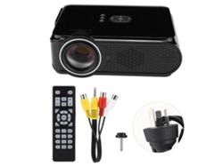 Proyector multimedia (compatible con vídeo 1080p, cine en casa LED)