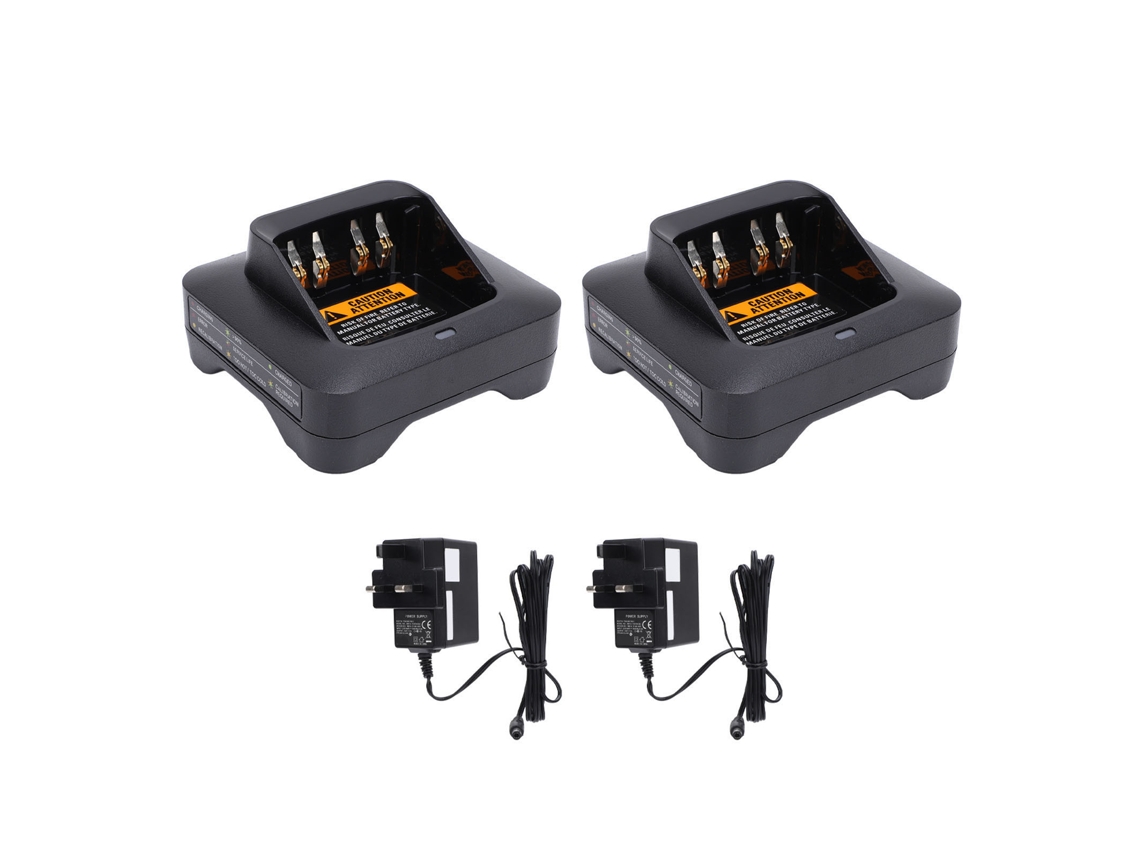 Carregador Rápido Para Rádio Apx1000 Apx3000 Apx4000 Xpr3300 Com Indicador Led E Prevenção De Sobrecarregamento 220-240v Plugue Uk 2 Unidades