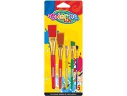 Set 5 Pinceles COLORINO Jumbo Tinta Acrílica 5 Pzs