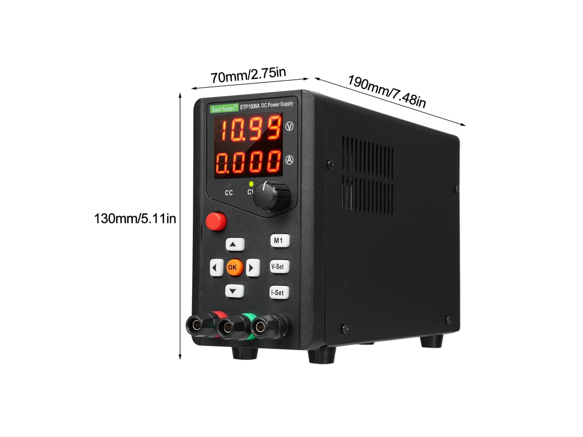 Fonte De Alimentação Dc Regulada East Tester Etp1506a 15v 6a 90w Laboratório Ajustável