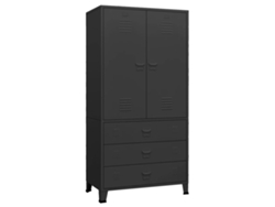 Armario Industrial 90x50x180 Cm Metal Negro MAISON EXCLUSIVE