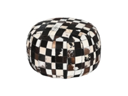 Cojin Suelo Piel Marron Oscuro 48x48x35cm