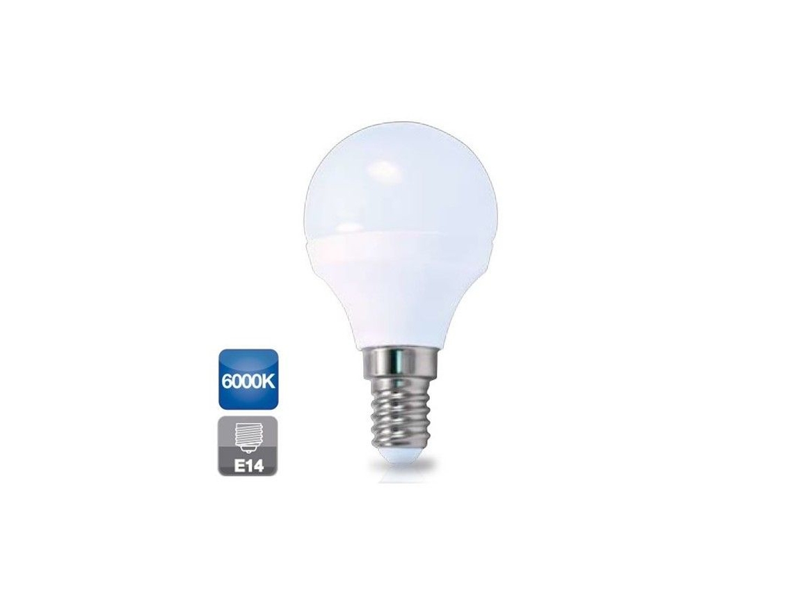 Bombilla LED esférica E14 de 5 W, luz fría, 6000 K, 470 lm, GSC 2002341
