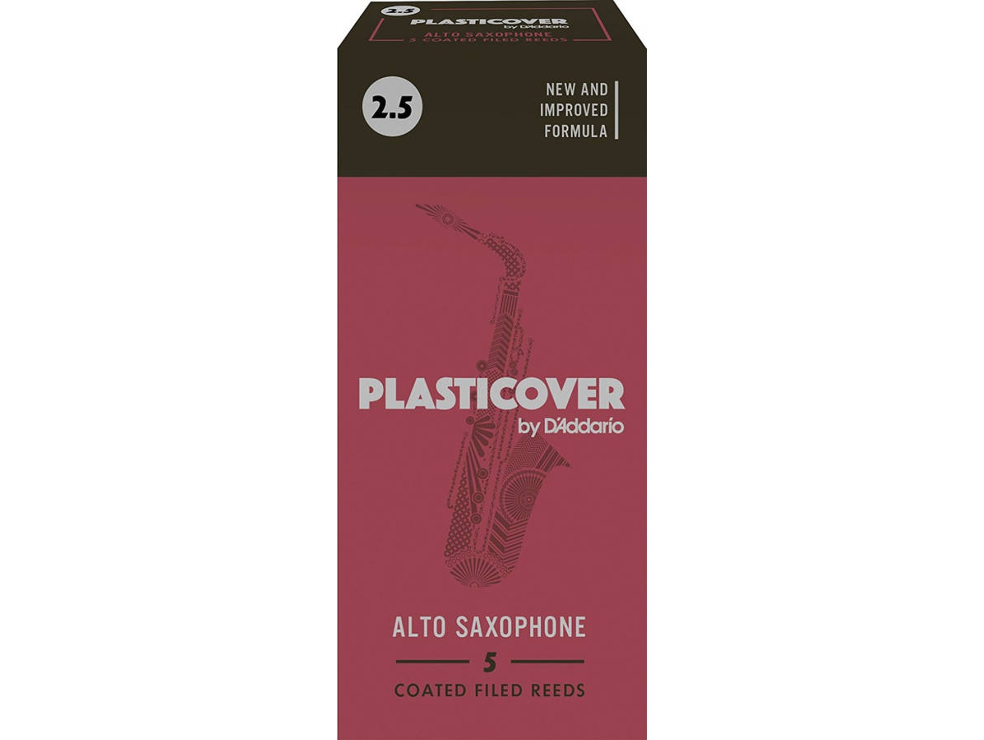 Plectro para Saxofón D'ADDARIO Plasticover Alto Saxophone 2.5 (5 unidades)