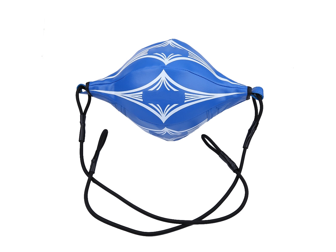 Saco de Boxeo Doble para Entrenamiento de MMA en Cuero Sintético Resistente, Azul Vylara