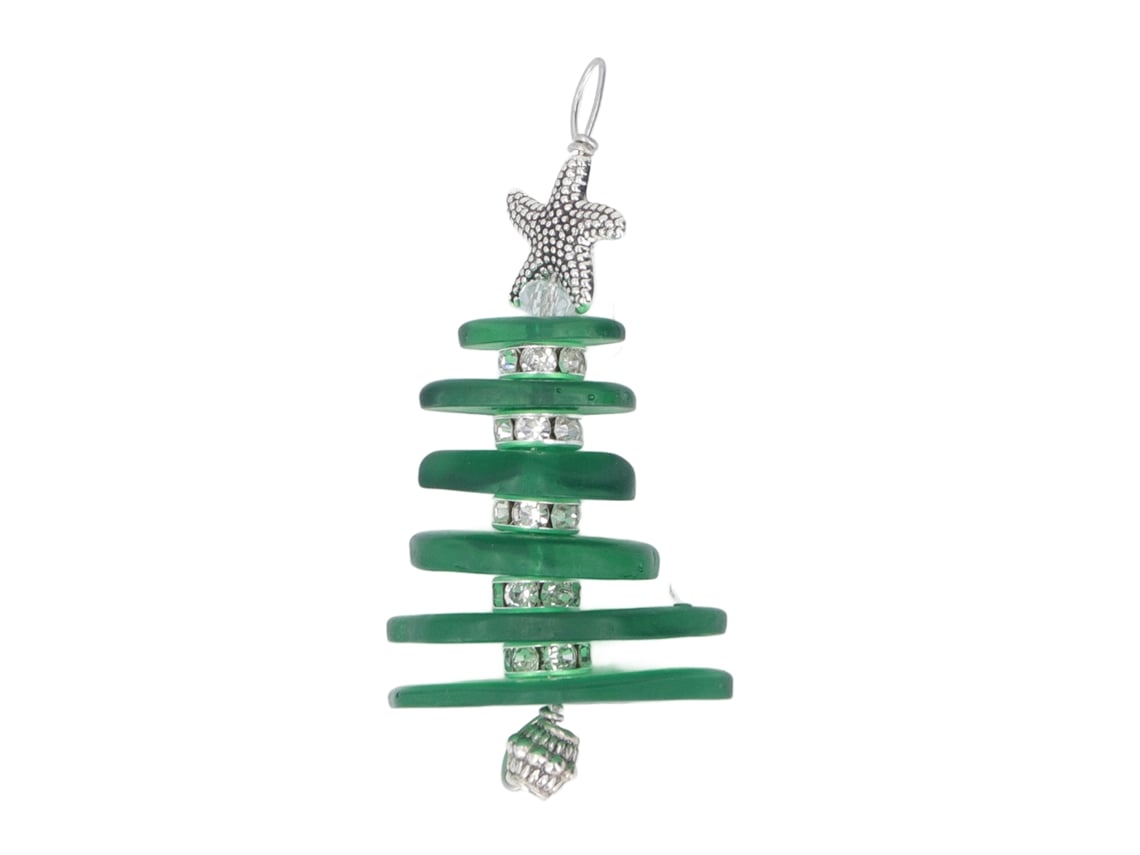 2026-adorno De Navidad De Árbol De Vidrio Marino Hecho A Mano Decoración Oceánica Para Hogar Regalo Para Amantes De La Playa