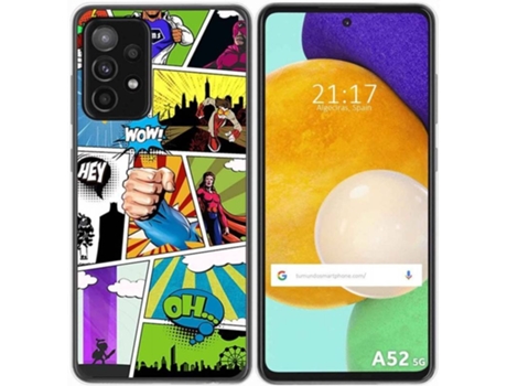 Carcasa Samsung Galaxy A52 / A52 5G / A52s 5G TUMUNDOSMARTPHONE Comic Multicolor