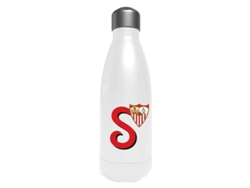 Botella agua acero inoxidable Sevilla FC blanca con letra S B-12S-S CYP