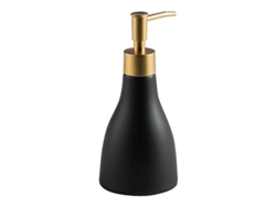 Dispensador De Jabón Cónico De Cerámica De 280 Ml, Dorado Y Negro, Para Cocina Y Baño.